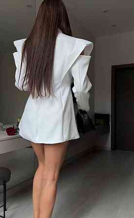 Женское вечернее романтическое пиджак-платье костюмка + подкладка Молочный, 42/44 Одесса