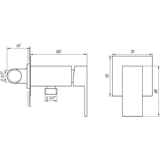 Змішувач гігієнічний Globus Lux Niagara GLN-0-106MIX-BB Київ