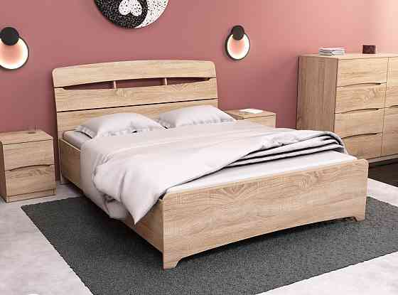 Кровать Дельта двуспальная, Дуб Сонома, 2132х1650х1070 Львов