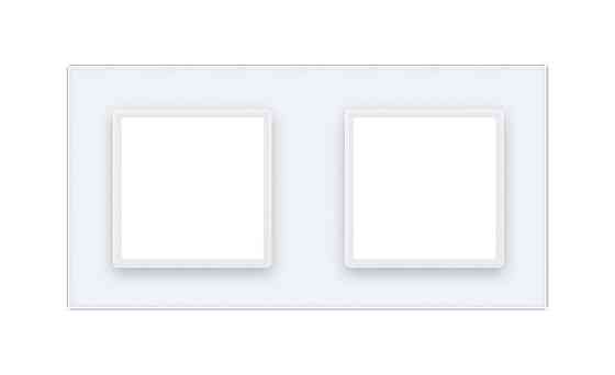 Рамка 2-постова LIVOLO, загартоване скло, біла, 151×80 мм (VL-P7E/E-4W) Коломия