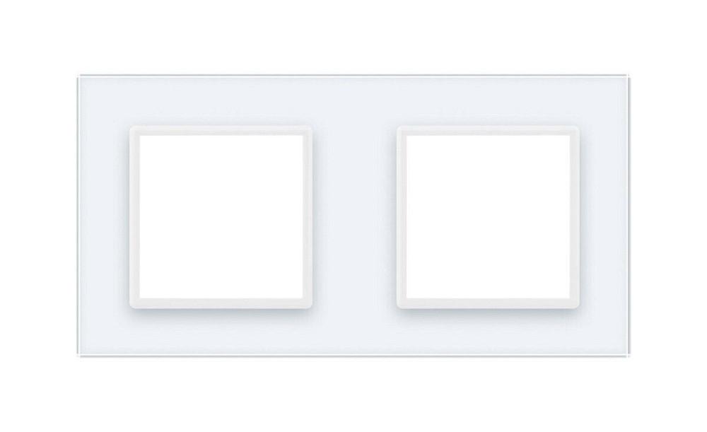 Рамка 2-постова LIVOLO, загартоване скло, біла, 151×80 мм (VL-P7E/E-4W) Коломия - фото 4