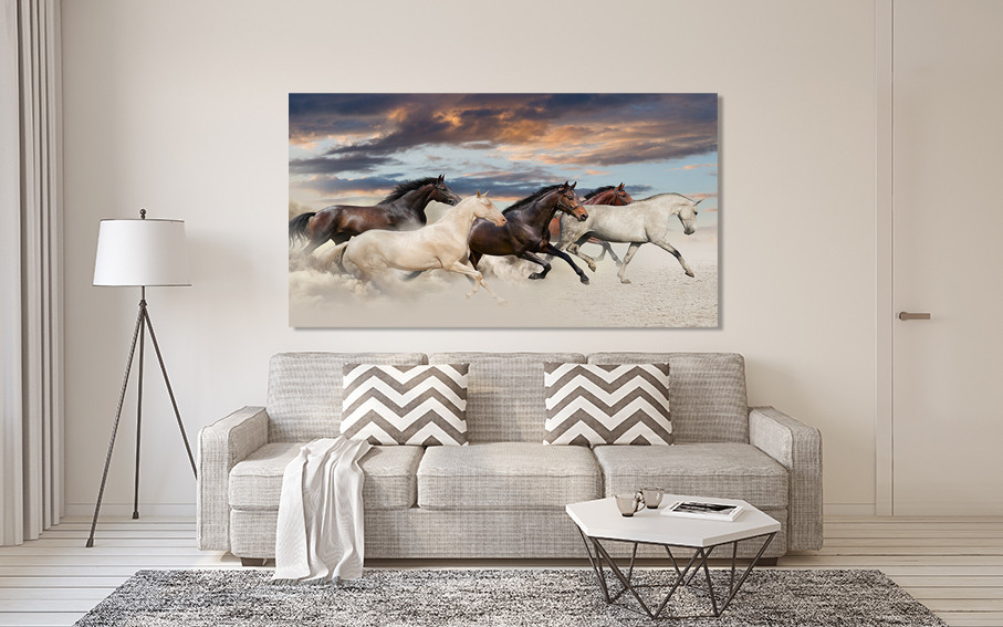 Картина полотно у вітальню / спальню  Природа Коней   MLP_380 ( 60х30см ) 50x100 см Київ - фото 2