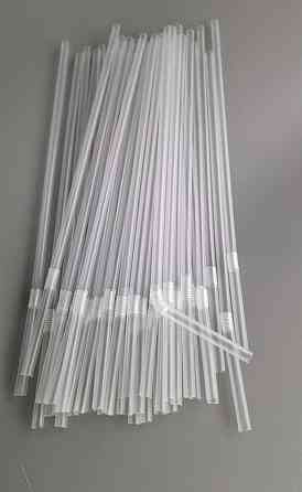 Трубочка для напоїв з гофрою d4.8 24см Прозора (200 шт) Харків