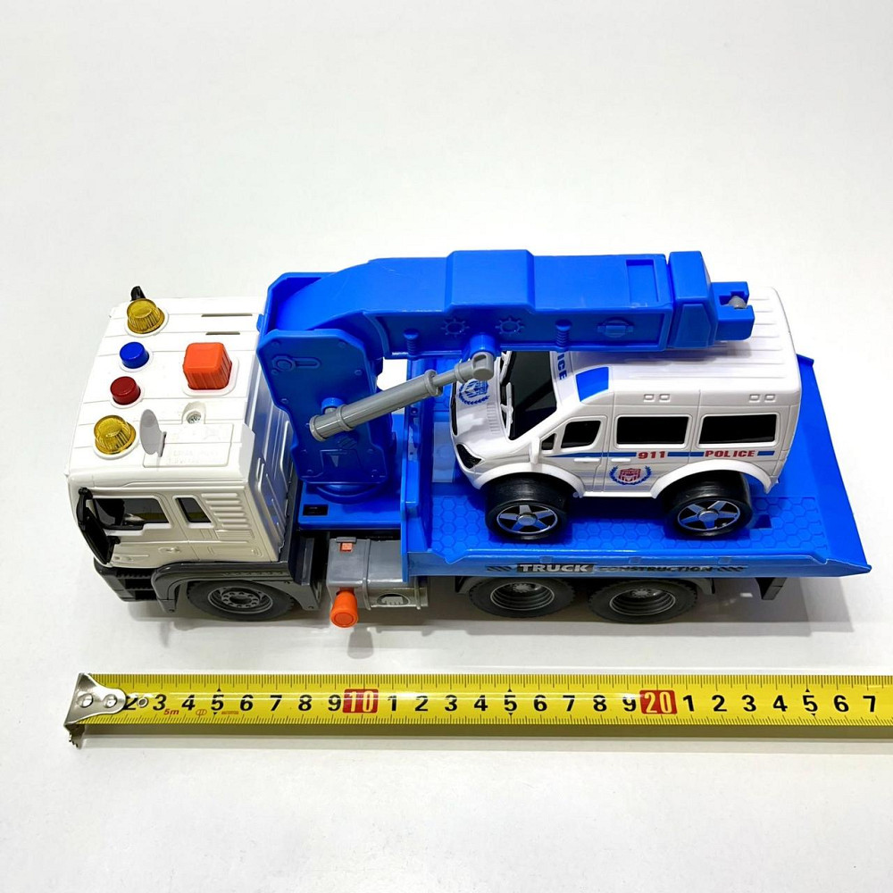 Евакуатор машинка світлові та звукові ефекти інерція машинка 27см Синій (JS106AB) Чернігів - фото 10