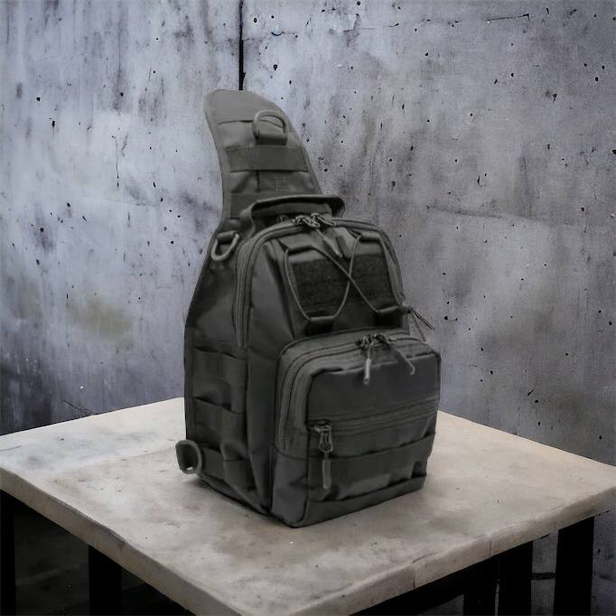 Плечевая мужская вместительная сумка, Мужская тактическая армейская нагрудная сумка UL-61 Львов - изображение 1