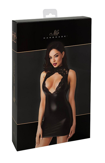 Платье Noir Handmade F343 Powerwetlook and lace mini skirt - M Sex Aura Київ - фото 7