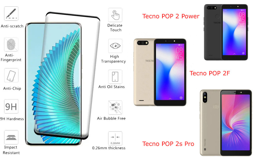 Защитное стекло HyperGlass Pro для Tecno POP 2 Power, POP 2F, POP 2s Pro – максимальная чувствительность и Киев - изображение 2
