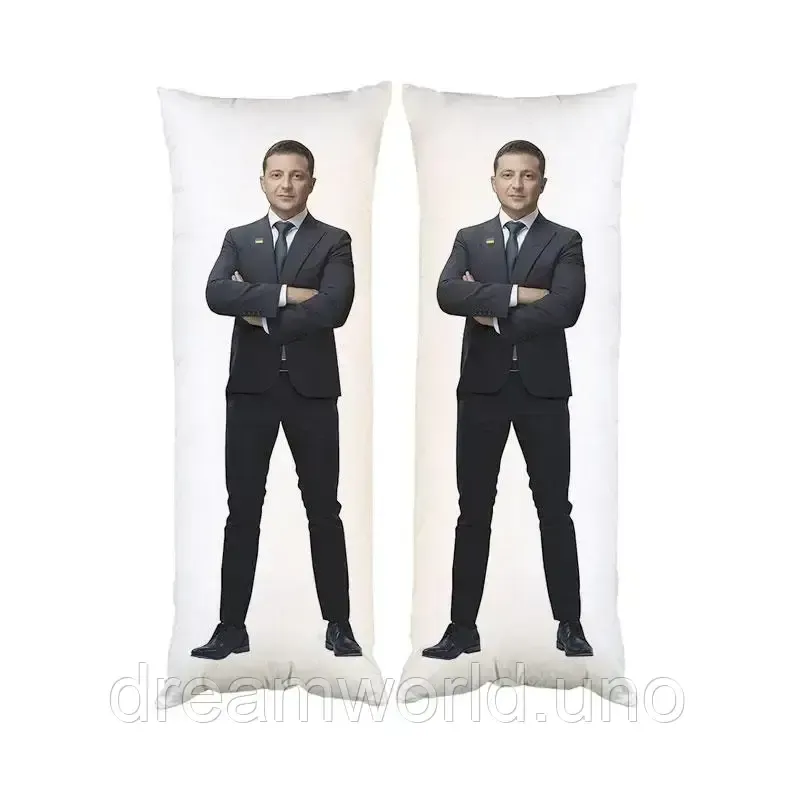 Подушка дакімакура президент України Володимир Зеленський декоративна партова подушка для обіймання 30х60 Харків - фото 1