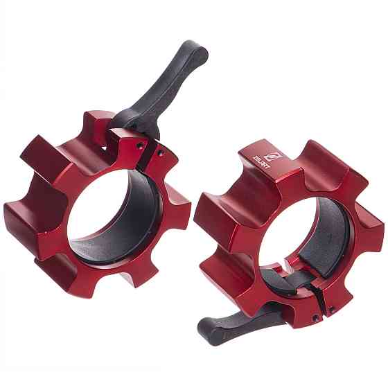 Замки для грифа з фіксатором Zelart-2726 2 шт 51 мм червоний Київ