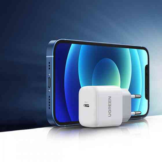 Зарядний пристрій 1xUSB 20W (USB С QC4.0+/PD3.0) Mini Charger White CD241 Ugreen (10220) Киев