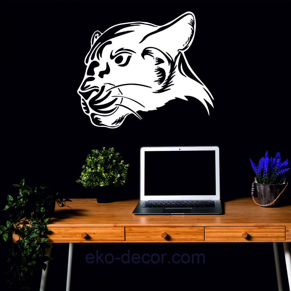 Декоративне настінне Панно «Пантера», Декор на стіну 70*59 см, Білий Київ - фото 3