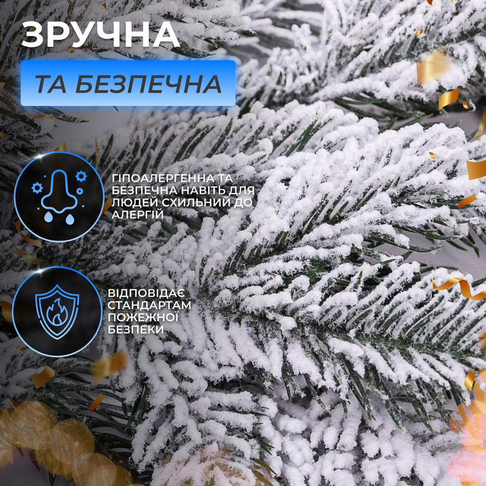 Штучна хвойна гірлянда 1 м засніжена Преміум TD-BRNCHSN1 Київ - фото 4
