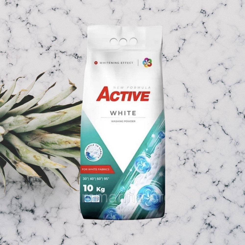 Пральний порошок Active White для світлих речей 10 кг Виноградів - фото 2