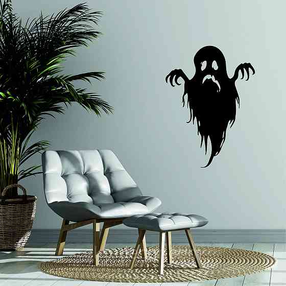 Декоративне настінне Панно «Привид», Декор на стіну 70*51 см, Чорний Київ