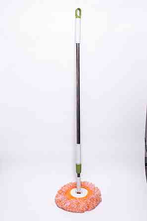 Швабра з телескопічною ручкою та круглою змінною насадкою для прибирання плитки, ламінату та лінолеуму вдома та в офісі HP-35015-36 Коломия