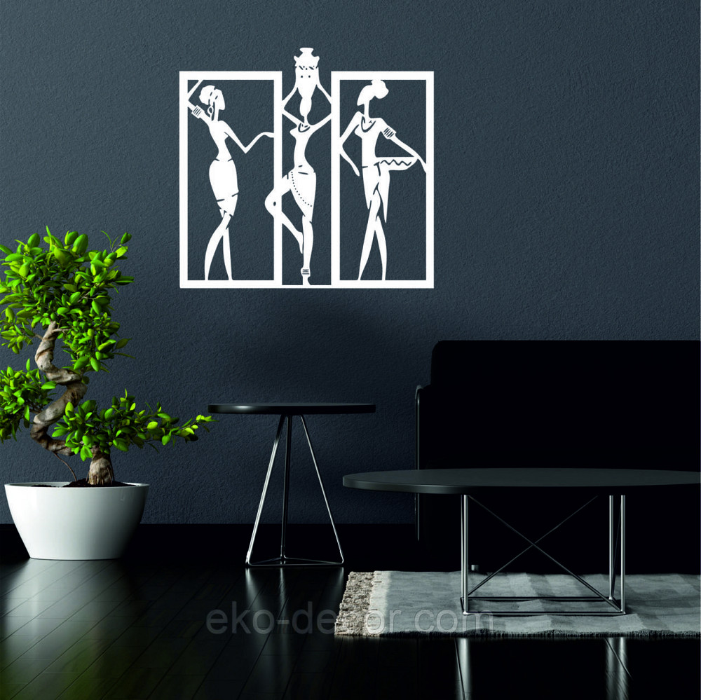 Декоративное настенное Панно «Девушка» Декор на стену 90*85 см, Белый Киев - изображение 4