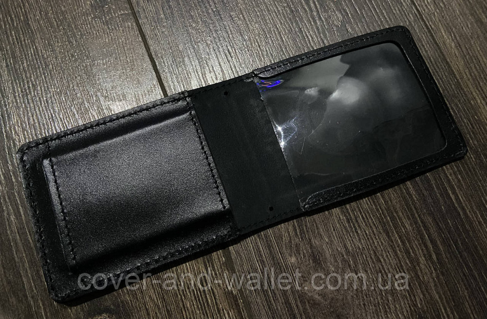 Шкіряна обкладинка на посвідчення "Національна гвардія" з відділенням для жетону (на книжечку) Київ - фото 2