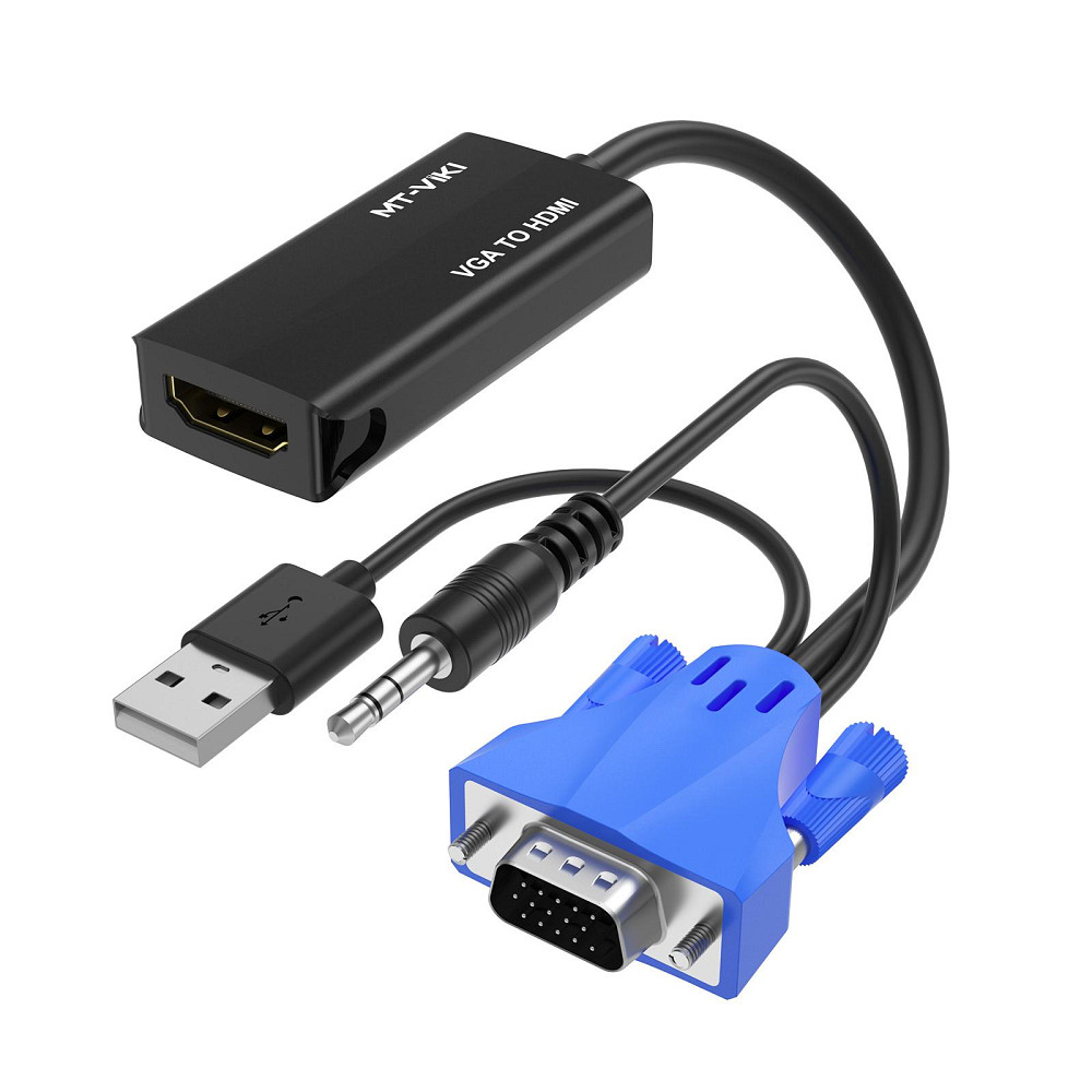 Адаптер-конвертер VGA + Audio на HDMI Full HD 1080P MT-VIKI Луцк - изображение 1