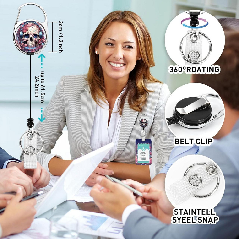 Держатель для ID-карты с ремешком карабином и удлинителем для учителя медсестры студента Киев - изображение 5