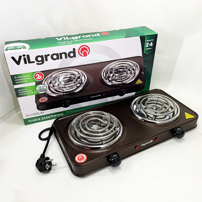 Мини электроплита ViLgrand VHP132 2000 Вт, Мини электрическая плита, Електрическая настольная плита GW-98 Львов - изображение 7