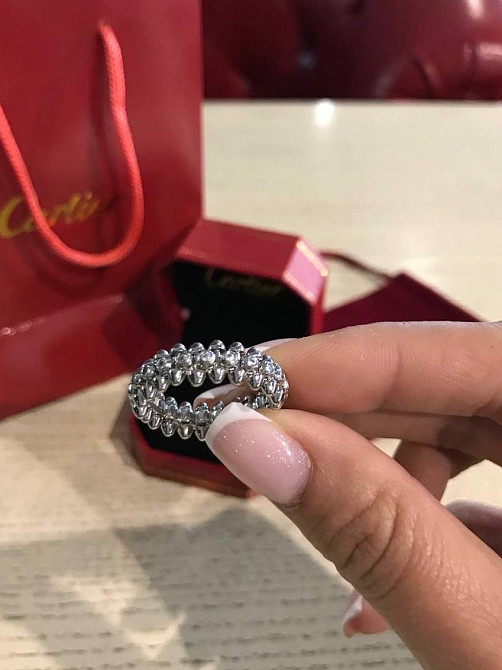 Cartier кільце з зубчиками в трьох кольорах Одеса - фото 2