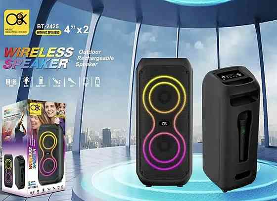 Колонка музыкальная портативная Bluetooth с мicофоном 4