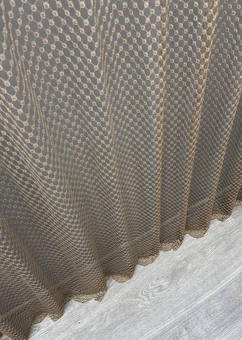 Тюль Гіпюр колір коричневий 1881т Київ - фото 7