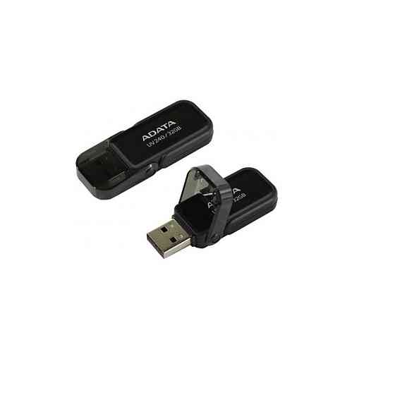 Флешка A-DATA USB накопичувач 2.0 AUV 240 32Gb, колір чорний AUV240-32G-RBK Одеса