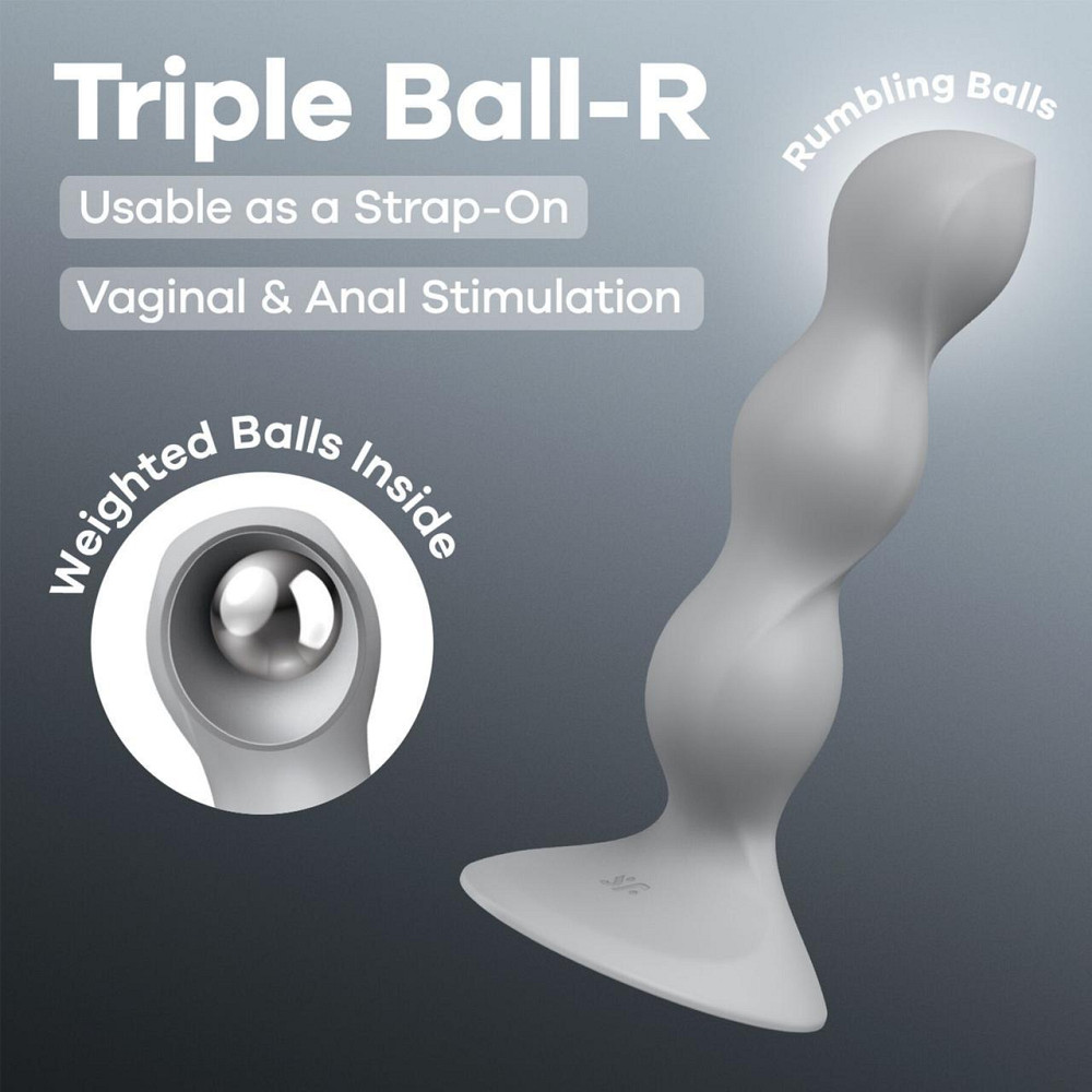Анальный стимулятор-бусины Satisfyer Triple Ball-R Grey Sex Aura Киев - изображение 7