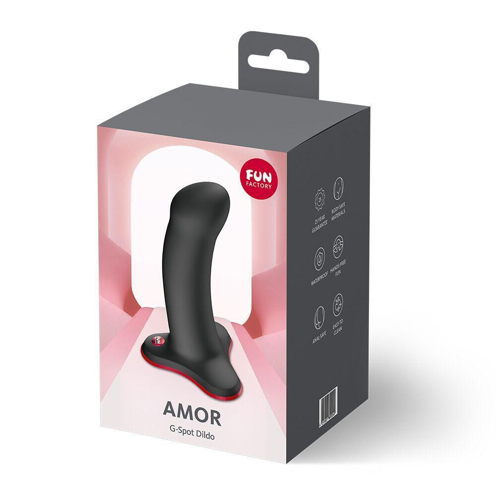 Фалоімітатор Fun Factory AMOR Black, довжина 14,6 см, діаметр 3,7 см, вигнутий Sex Aura Київ - фото 8