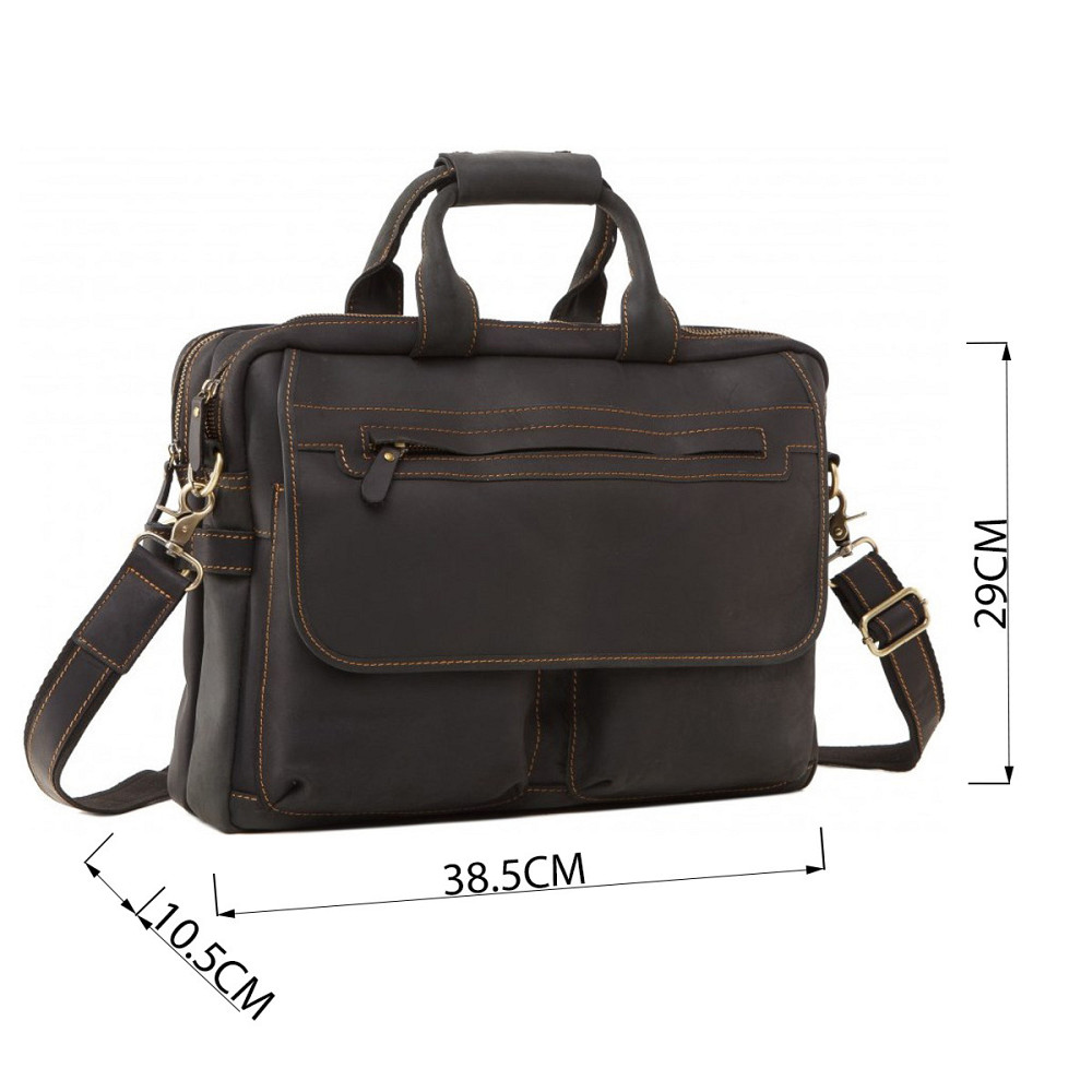 Сумка из винтажной кожи Коричневая (Vintage) Киев - изображение 7