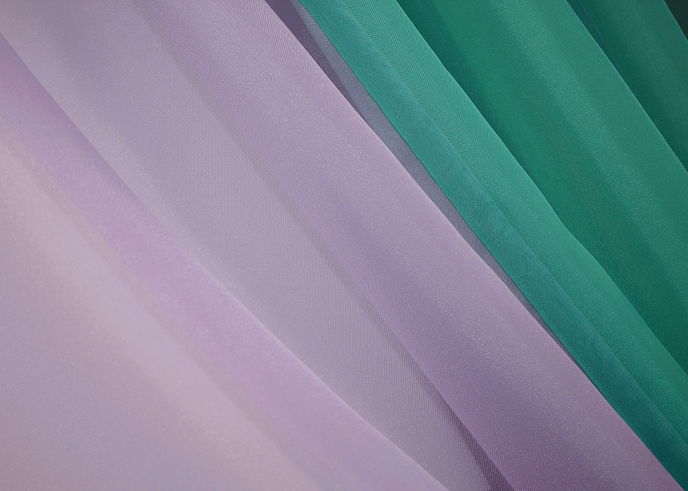 Кухонные шторы VR-Textil № 017к комбинированные с подвязками бирюзовый с сиреневым 265х170 см (52-1058) Киев - изображение 4