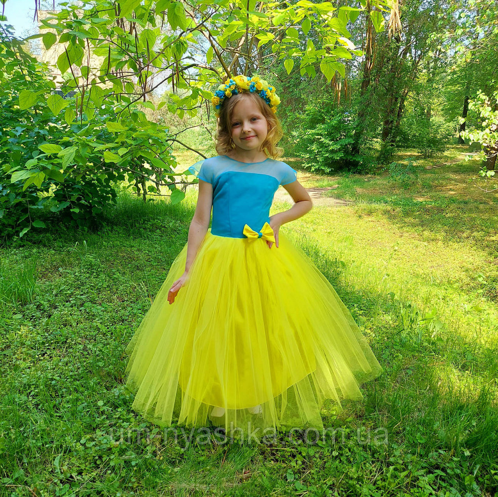 Жовта святкова сукня в патріотичних кольорах Кривой Рог - изображение 2
