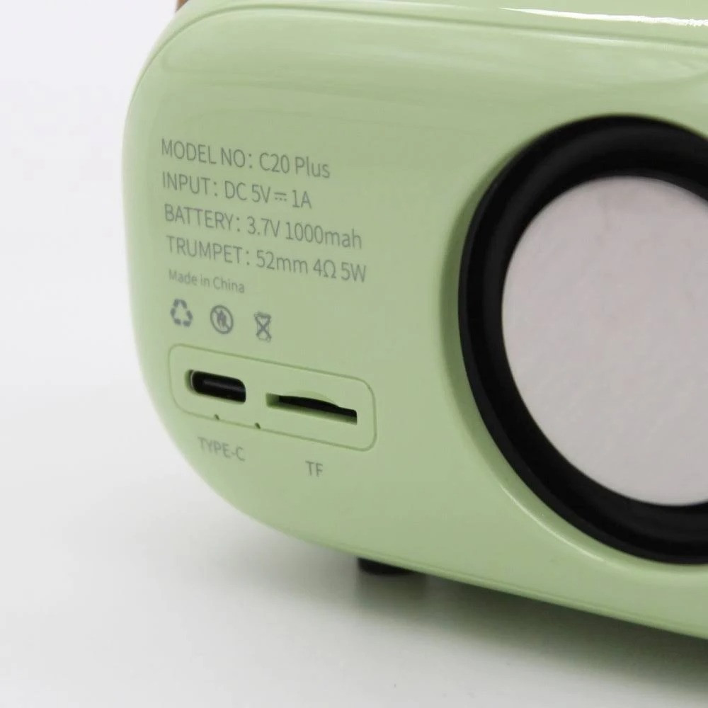 Колонка для караоке з мікрофоном на акумуляторі, Зелений / Блютуз колонка з мікрофоном / Караоке колонка Київ - фото 9