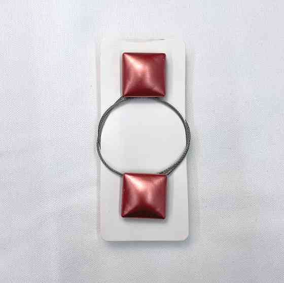 Магніти для штор і гардин Квадрат набір 2 шт Кораловий (81-132) Київ