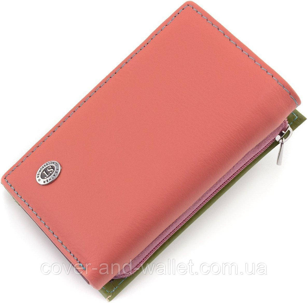 Невеликий жіночий різнокольоровий гаманець із натуральної шкіри на магніті ST 031 Київ - фото 3