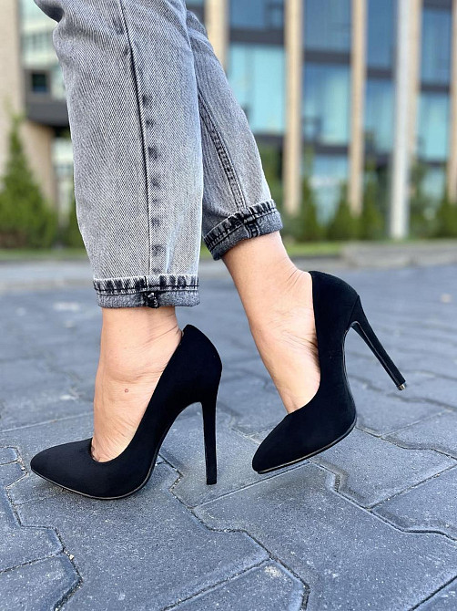 Туфлі жіночі LENA MELIANI чорні еко-замша каблук 11.5см 38р. (3560) Коломыя - изображение 8