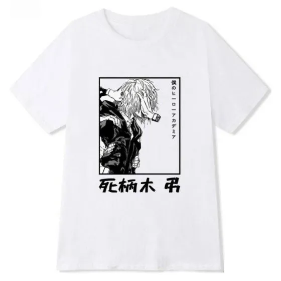 Футболка для хлопчика з аніме принтом Моя геройська академія / Томура Шигаракі оверсайз (зріст від 165 до 180) Білий AnimeT1133m Дніпро