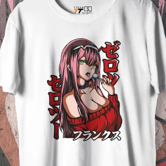 Футболка для подростка мальчика с принтом Zero Two WE Размер 160 Anime10585 Днепр