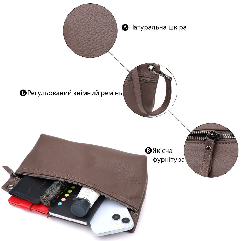 Женская сумка на плечо из натуральной кожи Vintage 23006 Коричневый Киев - изображение 4