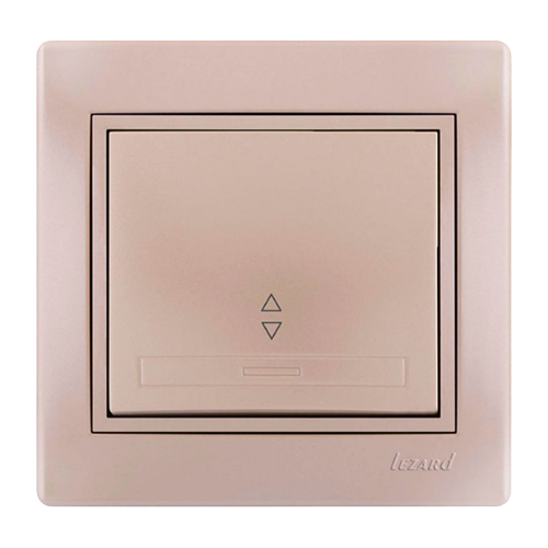 MIRA перлинно-білий перламутр Вимикач внутрішній прохідний зі вставкою Лезард Житомир - фото 1