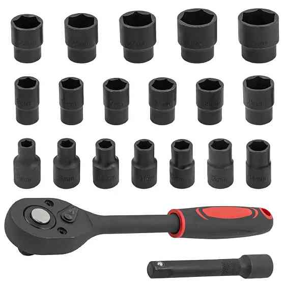 Набор головок с трещоткой 20пр. 1/2'' (6гр.) (8-32мм) FORSAGE F-019-5K Одесса