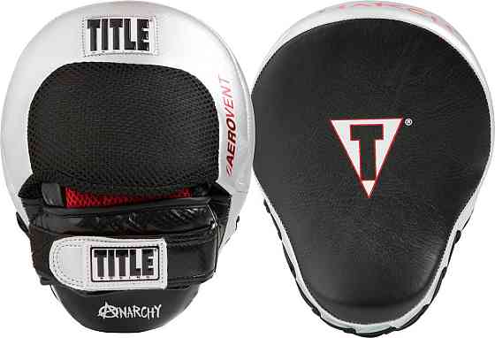 Лапи боксерські TITLE Boxing Aerovent Anarchy Punch Mitts Black/Silver Каменское