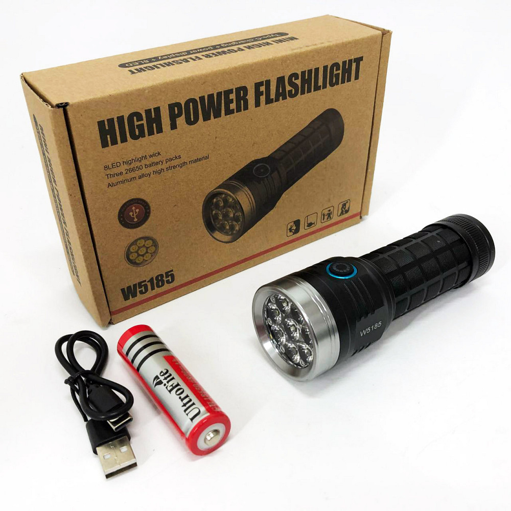 Карманный мини фонарь PLD W5185-8XHP360, Фонарь противоударный водонепроницаемый водозащищенный YQ-13 Львов - изображение 6