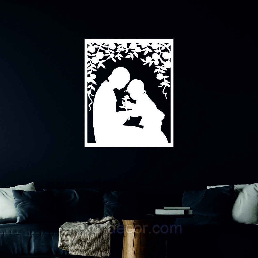 Декоративное настенное Панно «Мать и ребенок» Декор на стену 70*57 см, Белый Киев - изображение 6