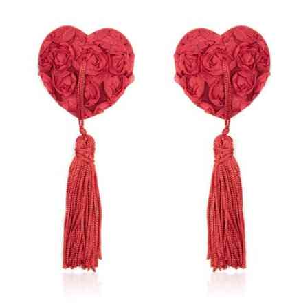 Наклейки на груди з трояндами 6 см червоний Київ