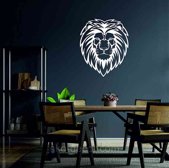 Декоративное настенное Панно «Лев» Декор на стену 50*42 см, Белый Киев