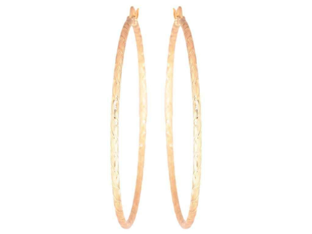 Серьги Позолота 18K кольца конго «Декоративный узор» ø 6см 270619 ТМ XUPING Киев - изображение 1