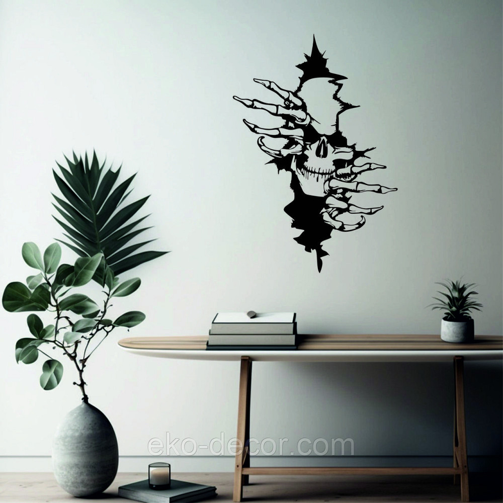 Декоративне настінне Панно «Скелет», Декор на стіну 110*75 см, Чорний Київ - фото 7