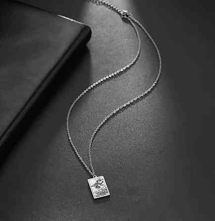 Підвіска Таро Шут на ланцюжку, кулон The Fool, прикраса таро срібляста Київ